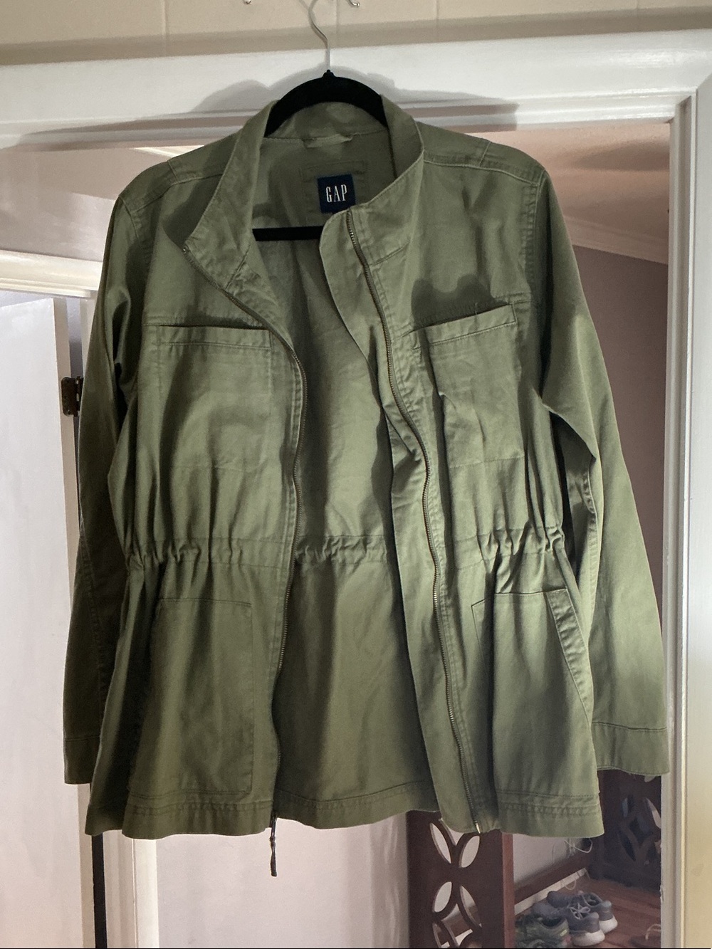 GAP Women's Army Green Drawstring Utility Jacket